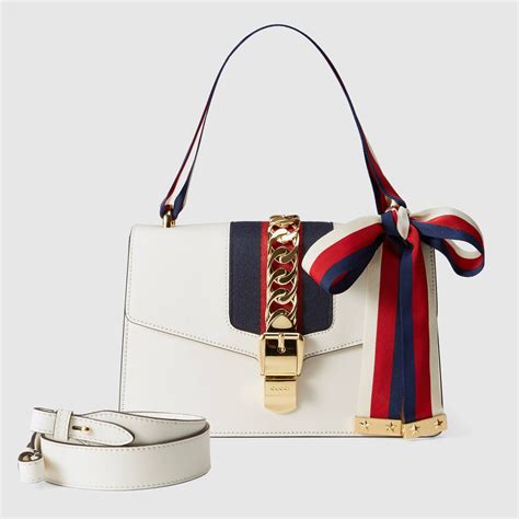 gucci sylvie small shoulder white bag|gucci sylvie small bag.